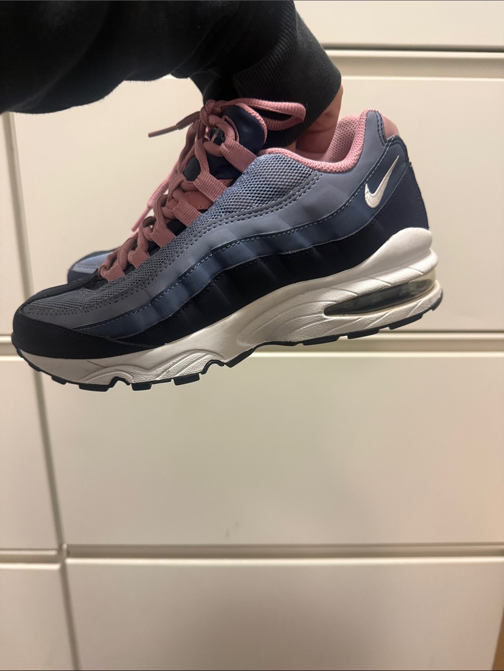 Women’s Pink and Blue Athletic Sneakers - Casual Comfort - Picture 3 of 4